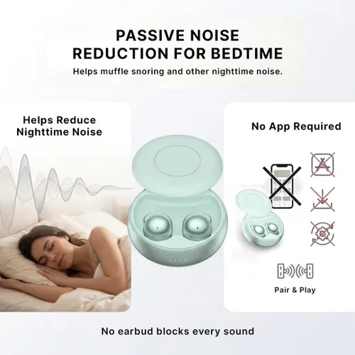 Vista 4 de Vionb Hush Small Invisible Earbuds, Mini Sleep Earbuds for Side Sleepers Sage