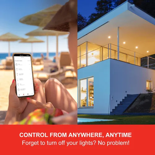 Vista 8 de Sengled Zigbee BR30 Bombilla inteligente, funciona con SmartThings y Echo con hub integrado, control de voz con Alexa y Google Home, requiere blanco