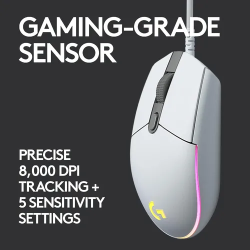 Vista 3 de Logitech G203 RGB - Mouse cableado para videojuegos