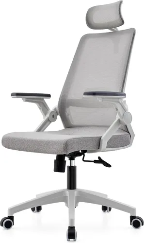 Vista 8 de Silla ergonómica para computadora de oficina para comodidad durante todo el día, soporte lumbar dinámico y reposacabezas ajustable, silla