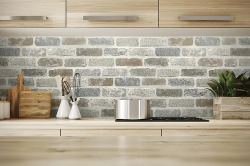 Vista 2 de NextWall - Papel pintado de ladrillo sintético lavado, de pelar y pegar