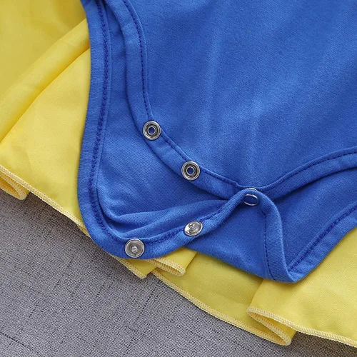 Vista 6 de IBAKOM Ropa de princesa para bebé niña + diadema trajes de verano para Halloween, Navidad, cumpleaños, fiesta