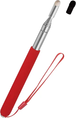 Vista 5 de Teachers - Puntero telescópico, paquete de 2 punteros telescópicos, puntero retráctil extensible para pizarra blanca con cordón (negro)
