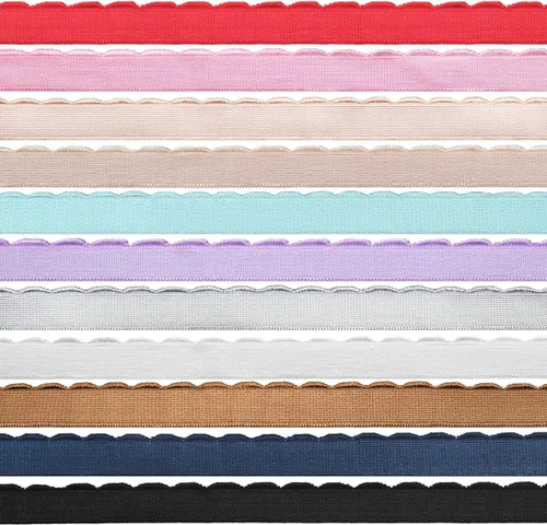 Vista 9 de DIY PARK 5 Yarda 1/2 "0.512 in Brillante Nylon Felpa Elástico Spandex Banda Hombro Correas Sujetador Correa Ropa Interior Lencería Costura Trim Negro