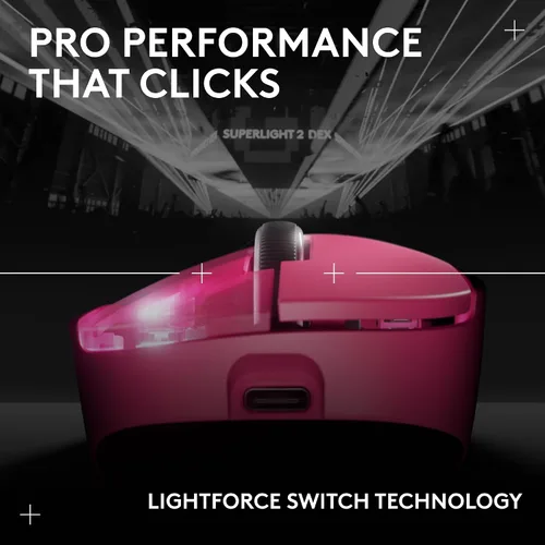 Vista 7 de Logitech G PRO X Superlight 2 Ratón Inalámbrico para Juegos, 60g Pro-Grade con 5 Botones Programables, Sensor de 44k DPI, Tasa de Reporte de 8kHz