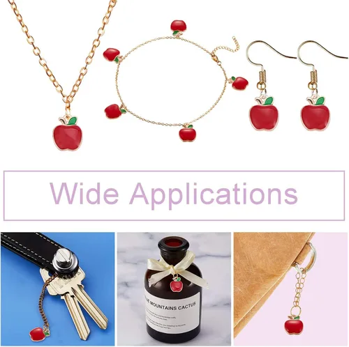 Vista 4 de DanLingJewelry Dijes de esmalte mini colgantes de esmalte para hacer joyas y bricolaje, Metal