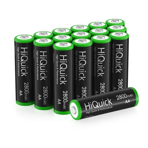 Vista 7 de HiQuick 2800 mAh AA Baterías Recargables de Alta Capacidad de Alto Rendimiento, Carga Previa 1.2V, Paquete de 8