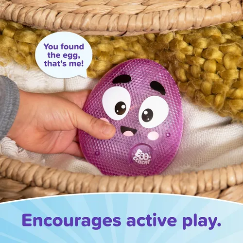 Vista 2 de Eggworthy by Relatable, el juego de escondite y busca apto para niños, juguetes para niños a partir de 3 años, incluye 1 juguete iluminado de huevo