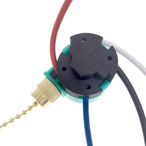 Vista 4 de TWDRTDD Zing Ear ZE-268S6 - Interruptor de cadena de tracción de 3 velocidades, 4 cables, pieza de repuesto con 4 cables preinstalados