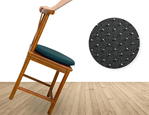Vista 3 de Cojines redondos extraíbles para silla, almohadillas de espuma viscoelástica, cómodo cojín de asiento antideslizante y transpirable, adecuado