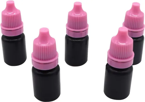 Vista 16 de Snadulor - 60 botellas negras a prueba de luz, sub-botella de 0.3 fl oz de gotas para los ojos, botella de gota para los ojos (tapa azul)