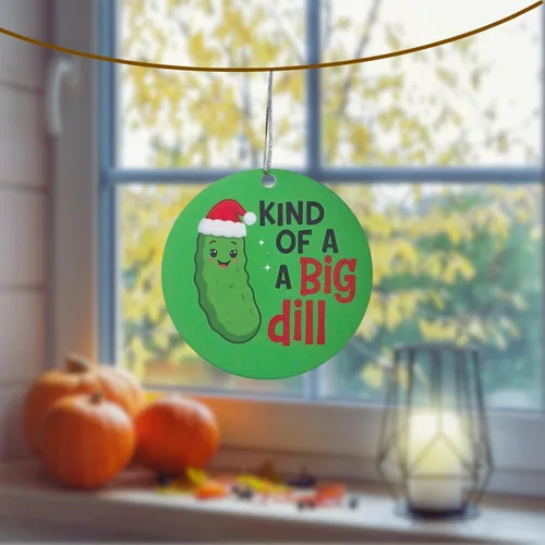 Vista 6 de Adornos divertidos: novedad "Kind of a Big Dill" para compañeros de trabajo, intercambio de elefantes blancos y humor para adultos
