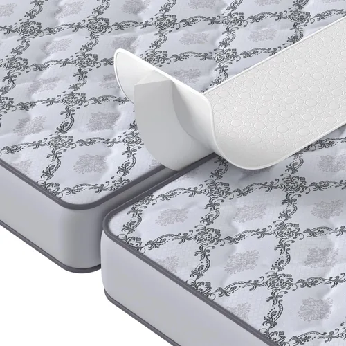 Vista 2 de Insieme 12 x 77 pulgadas Puente de cama Twin a King - Relleno de huecos para cama dividida King - Tela hipoalergénica - Blanco, delgado y sin