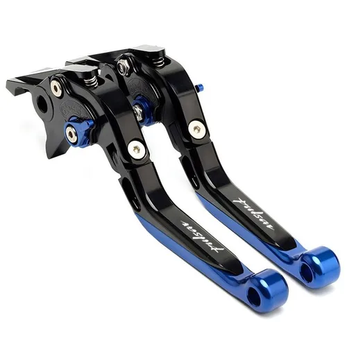Vista 14 de NIKKHO Palanca de embrague de freno para BA & JAJ PULSAR200/NS200 PULSAR135 Pulsar 200 NS200 RS200 A motocicleta CNC aluminio plegable ajuste
