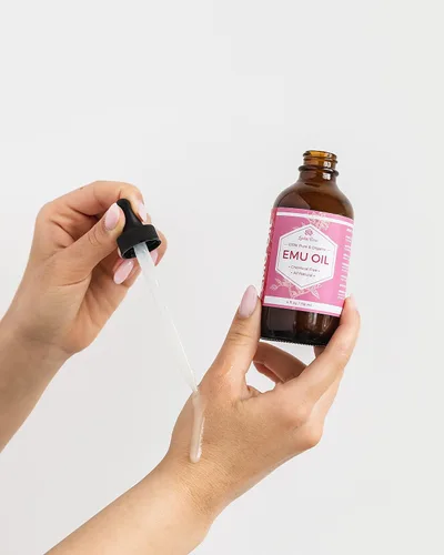 Vista 4 de Emu Petróleo por Leven Rosa – 100% puro y natural orgánico de pelo fortalecedora Scar Minimizer anti envejecimiento de la piel facial hidratante – 4