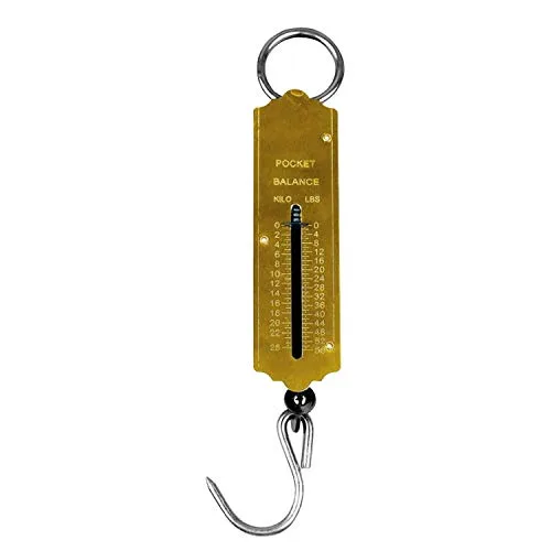 Vista 9 de XINTU Básculas de peces de resorte, báscula mecánica de bolsillo con lazo para colgar, para el hogar, cocina, equipaje, pesca (26.5 lbs)