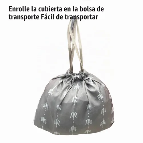 Vista 7 de Funda impermeable 2 en 1 para asiento de carrito de comestibles y funda para silla alta (flecha gris)