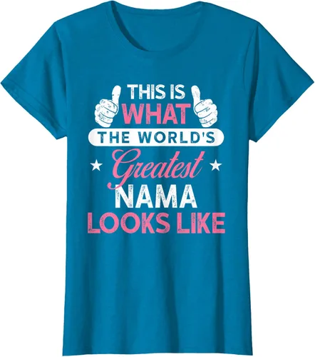 Vista 26 de Camiseta Nama para mujer: camiseta de nama más grande del mundo Negro
