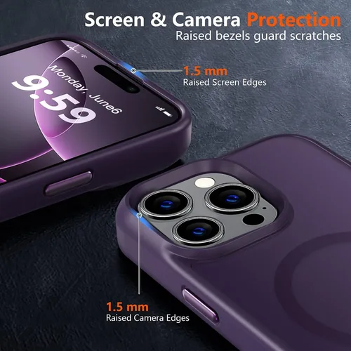 Vista 13 de MOCCA - Funda magnética resistente para iPhone XR de 6.1 pulgadas, compatible con MagSafe, funda con protección contra caídas de grado militar