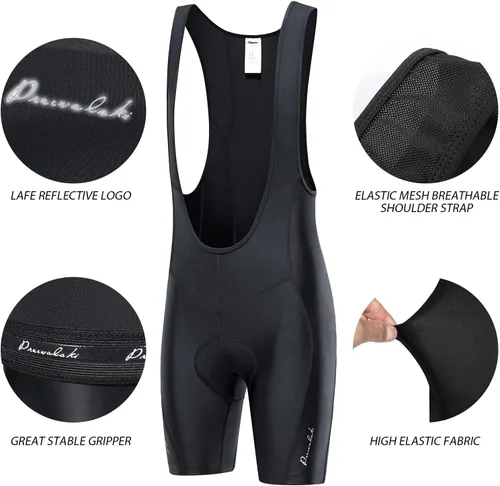 Vista 4 de Przewalski - Culote de ciclismo para hombre acolchado 3D, excelente rendimiento y mejor ajuste