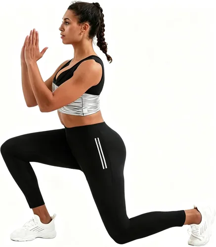 Vista 4 de Traje de sauna, chaqueta moldeadora de cuerpo de sudor caliente, entrenador de cintura, manga larga, con cremallera, camiseta de entrenamiento