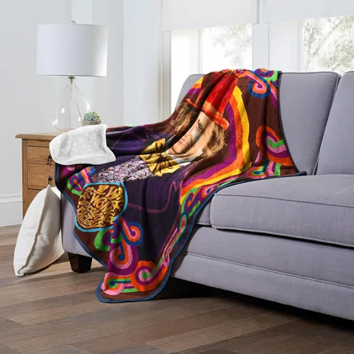 Vista 2 de Northwest Willy Wonka - Manta Sherpa de seda táctil, 60 x 80 pulgadas, diseño de Wonka