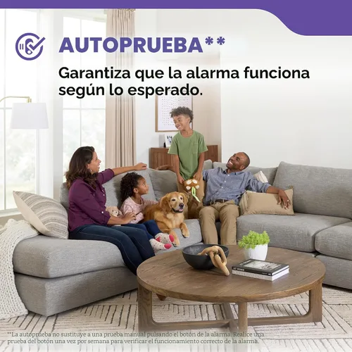 Vista 7 de Kidde - Detector de humo y monóxido de carbono, funciona con pilas AA, indicadores de luz de advertencia LED, 30CUDR Detección 2 en 1 con luces
