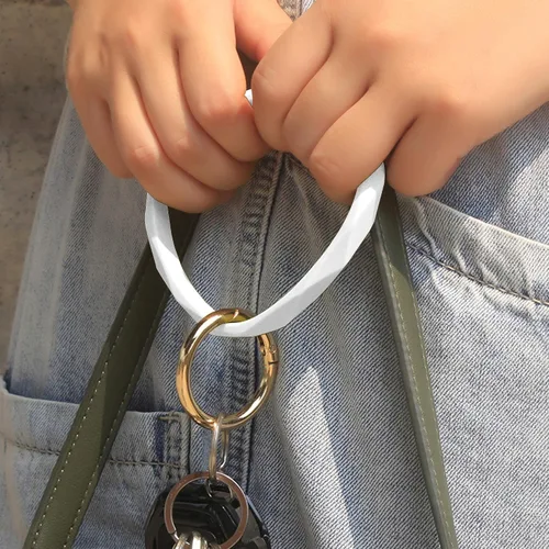 Vista 68 de Llavero pulsera de silicona para mujeres y niñas en forma de diamante