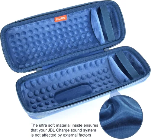Vista 4 de Funda rígida EVA para altavoz Bluetooth JBL Charge 4/5, compatible con JBL Charge 4/5, funda de altavoz portátil, impermeable, duradera, Azul