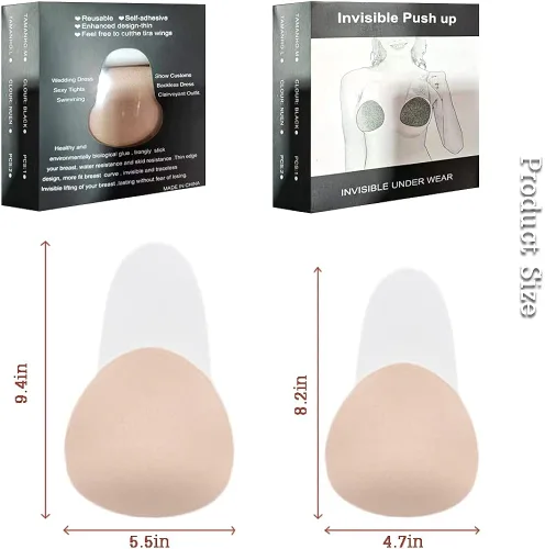 Vista 6 de NTSWZYS 2 Pairs Sticky Bra Push up AdhesiveBra Backless Silicone Bra for Breast Lift