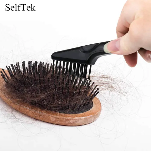 Vista 8 de SelfTek Paquete de 4 herramientas de limpieza de cepillos para el cabello para eliminar el vello y el polvo, uso doméstico o de salón