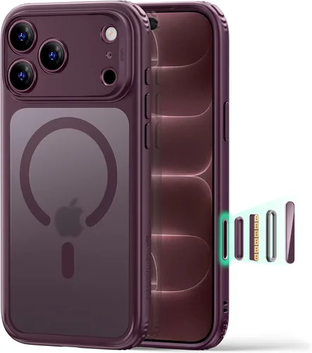 Vista 37 de ESR Classic Hybrid - Funda para iPhone 16 Pro, color negro transparente claro negro