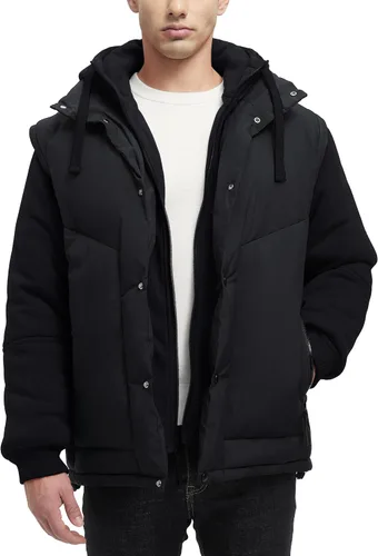 Vista 2 de Abrigos de Invierno para Hombres Chaquetas de Invierno Resistentes al Agua Abrigadas Gruesas Aisladas con Capucha Abrigo a Prueba de Viento