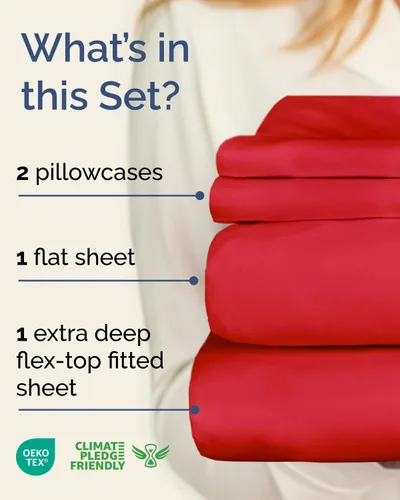 Vista 463 de Extra Deep Twin XL Sheet Set - 3 Piece College Dorm Room - White 01-Blanco