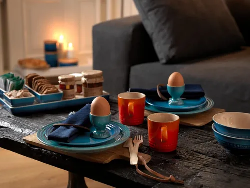 Vista 6 de Le Creuset Stoneware taza para huevo, 2 pulgadas, llama