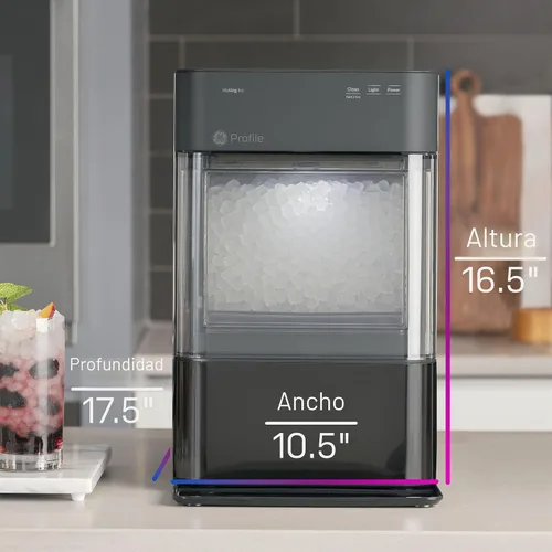 Vista 4 de GE Profile Opal 2.0 Máquina de hielo de pepitas de encimera Máquina de hielo con conectividad WiFi Esenciales de cocina inteligentes