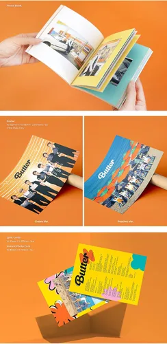 Vista 4 de BTS - Álbum de mantequilla+juego de tarjetas fotográficas adicionales (melocotones ver.)