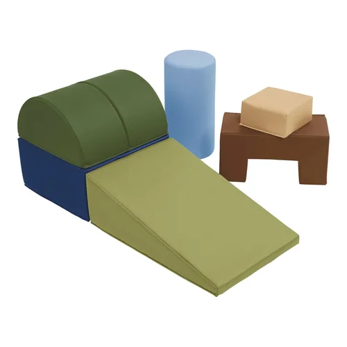 Vista 10 de ECR4Kids SoftZone Crawl and Climb Playtime Playset, bloques de construcción, surtido, 6 piezas