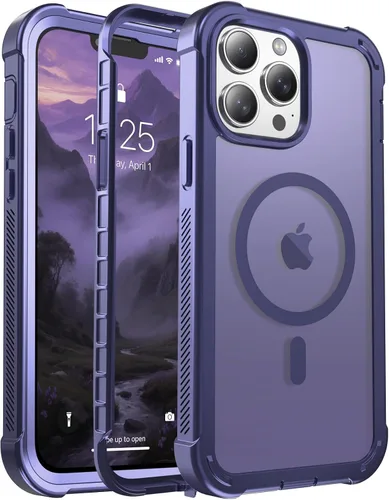 Vista 64 de jaroco - Funda magnética compatible con MagSafe para iPhone 11 de 6.1 pulgadas; protección de grado militar contra caídas, de doble capa