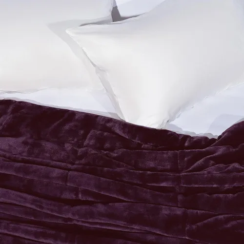 Vista 5 de Vellux King Plush Lux - Manta cálida para todas las estaciones, acolchada ligera, manta de hotel de lujo ultrasuave, con costuras en caja