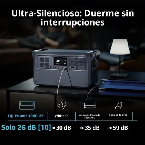 Vista 5 de DJI Power 2000 Estación de energía portátil, batería 2048Wh LFP
