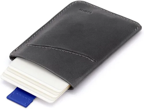 Vista 4 de Bellroy Funda para tarjetas cartera delgada de cuero máx 8 tarjetas y billetes Carbón cobalto