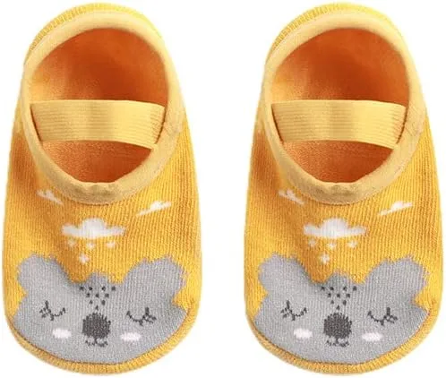 Vista 9 de QandSweet Calcetines antideslizantes para bebés y niñas pequeñas con dibujos animados de 8 a 36 meses