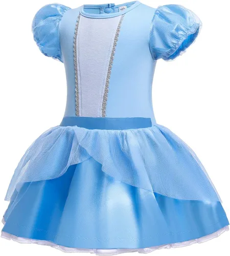 Vista 22 de Vestidos de princesa para niñas pequeñas, disfraz de mameluco para cumpleaños, Navidad, Halloween con diadema de 0 a 18 meses