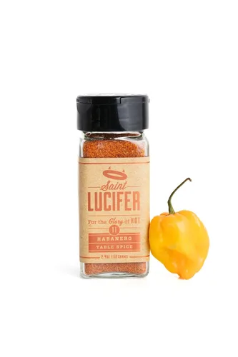 Vista 6 de Saint Lucifer, Paquete triple combinado, 3 condimentos de habanero, jalapeño y mariscos, fabricados en los Estados Unidos, sin gluten, sin azúcar
