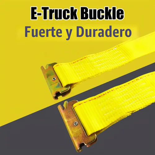 Vista 6 de KJE Correas de Trinquete E-Track, Paquete de 4 de 2" x 20' Correas de Amarre de Carga Resistentes, Resistencia de Rotura de 4500 LBS, Correa