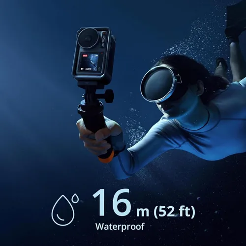 Vista 4 de DJI Osmo Action 3 Combo para Exteriores - Cámara de acción 4K/120fps con montaje para pecho y correa de mochila para senderismo y ciclismo, FOV