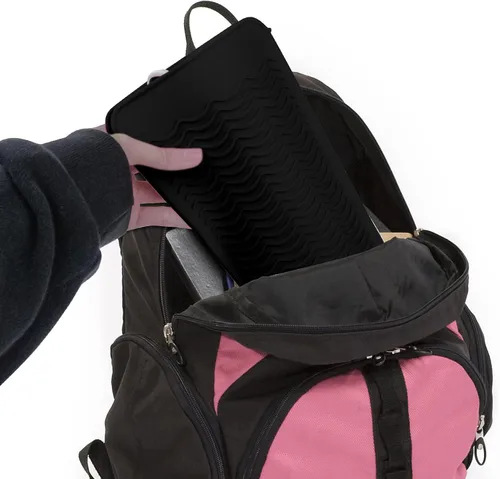Vista 7 de 1 Paquete de Funda de Silicona Resistente al Calor para Alisador de Cabello, Rizador, Plancha Plana y Herramientas Calientes para el Cabello Negro