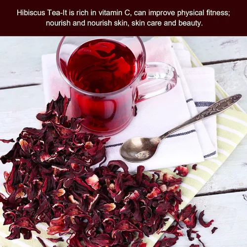 Vista 4 de EILIN YHT - Bolsas de té de flores de hibisco Jamaica, té de rosas de hierbas, 50 unidades x 0.11 oz