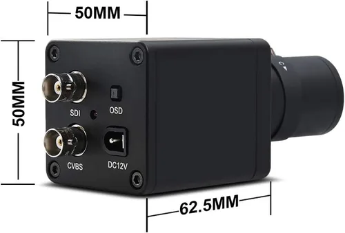 Vista 4 de MOKOSE Cámara 3G / HD SDI 1080@60/50/30/25P, cámara de seguridad CCTV digital HD 1080@60/50i, sensor de alta sensibilidad 1/2.8 CMOS con lente HD